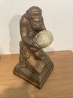 Vintage 1962 Austin Productions Darwin Thinker Ape Holding Skull Chalkware 9 5   