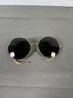 Vintage Bausch   Lomb 54mm Gold Arista Round Lennon Glass Aviator Sunglasses