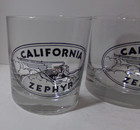 Railroad Cocktail Glasses California Zephyr Set Of Four 8oz