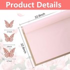 20 Sheets Flower Wrapping Paper waterproof Floral Bouquet Wrapping Paper With 3d