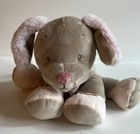 Nattou Baby Dog Puppy Musical Pull String Floral Scarf  Cream Pink Plush Toy