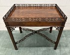 Baker Furniture Collector   s Edition Georgian Mahogany Tea Table Fretwork  Mint