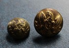 Civil War Eagle Button Lot Of 2 Artillery A   Infantry I Cap   Cuff