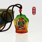 4 2cm Feng Shui Green Tara Pendant Sanskrit Tibetan Buddhist Amulet Necklace