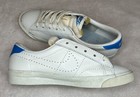 Womens Vtg 1981 Nike Raquette 5 5 White Blue Tennis Court Og Shoes 1980s Taiwan