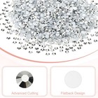 10000-pack Resin Flatback Rhinestone  3mm Flat Back Crystals Bulk  silver Tone 