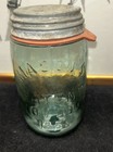 Vintage Masons Patent Nov 30th 1858 Pint Canning Jar Light Green Aqua Error Seam