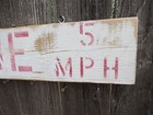 48 Inch Wood Hand Painted No Wake Zone 5mph Sign Nautical Seafood   s816 