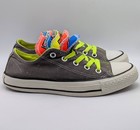 Converse Chuck Taylor All Star Gray Multi-tongue Neon Colorful Women s 6 Mens 4