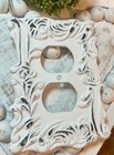 Atq Ornate Outlet Wall Plate Cover Filigree Cast Iron Metal Farmhouse-vintage