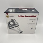 Kitchenaid 6-speed Hand Mixer With Flex Edge Beaters   Contour Silver - New