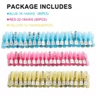 220pcs Heat Shrink Spade Male   Female Electrical Wire Terminals Connectors Kit