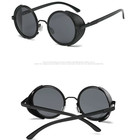 Steampunk Round Sunglasses Side Shields Retro Gothic Vintage Uv Lens Men Women