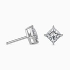 Diamond Stud Earrings 3 00ctw Lab Grown Vs1 Ef Princess Igi Cert  14k White Gold