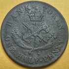 1854 Bank Of Upper Canada One Half Penny