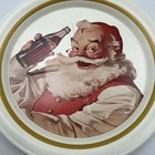 Coca-cola Santa Claus Christmas Metal Coaster Set Of 8  3 5  Free Shipping