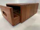 Vintage Danish Modern Mid-century Eid Teak Dovetail Organizer Box With Drawer