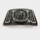 Vintage Silver Belt Buckle Western Rodeo Cowboy American Eagle Usa Patriotic