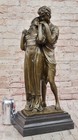 Large Standing Couple Figurine Art Figure Marble Decor Bronze Sculpture Statue