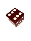 Vintage Red Lucite Translucent Single Die Dice 1-1 2     Mid Century