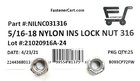  25  5 16-18 Stainless Steel Nylon Insert Lock Nuts - 316 Marine Grade Stainless