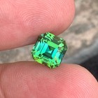 3 82 Carats Natural Bluish Green Tourmaline Asscher Cut From Afghanistan