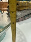 Vintage Mcm Anchor Hocking Atomic Glass Bowl Large Turquoise Gold Starburst Arch