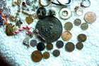 Junk Drawer Lot Old Jewelry  Coins