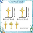 50pcs Metal Religion Saint Benedict Medal Cross Charm Rosary Centre Inri Crucifi