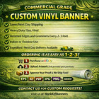 8  X 8  Commercial Grade Full Color Custom Banner - Free Fedex Nda S h