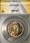 1976 500l Silver San Marino Ms 66 Stunning  Toning     0756