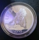 1995-s Us Mint Civil War Battlefield 2 Coin Set Silver Proof Dollar   Proof H d