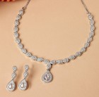 Indian Bollywood Silver Plated Necklace Set For Women And Girls