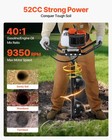 Vevor Gas Powered Post Hole Digger 52cc Earth Auger 6    10  Bites For Fence