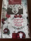 Winter Wonderland Red Truck Poinsettia Vinyl Christmas  Tablecloth 52x70