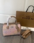 Rowan Satchel Bag In Rainbow Signature Canvas Cda90 Multi