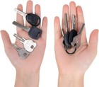 Heavy Duty 1 Inch Stainless Steel Key Rings - 10 Pack  black 