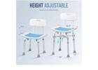 Oasisspace Heavy Duty Shower Chair With Back 500lb  Eva Padded Bath Seat With
