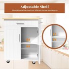 Rolling Kitchen Island Cart Storage Drawer 26  Portable Kitchen Lockable Wheels