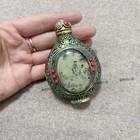 Antique Brass Snuff Bottle Tibetan Inside Painted Double-sided Snuff Bottle
