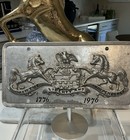 Pennsylvania Bicentennial 1776-1976 Cast Aluminum License Vanity Plate Sh3