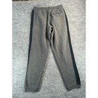 Umbro Jogger Sweatpants Youth Gray Black Fleece Lined Athletic Drawstring Pants