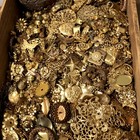 1 Pound Lot   Vintage Miriam Haskell Jewelry Parts Brass Stampings Findings