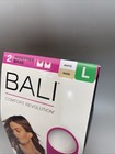 2 Bali Comfort Revolution Wire Free Shaping Bra White nude Large New