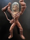 12 Vintage Ajax Archer Space Men W helmets Robot Hard Plastic Toy Figures