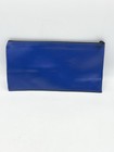 Vintage Bank Of The Panhandle Deposit Money Bag Blue Vinyl Bag Zipper Pouch Usa