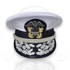Wwii Us Navy Officer Hat     Military Repro Admiral Cap Replica All Sizes