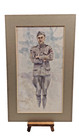 Original Wwi Us Soldier Water Color Painting On Paper