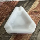 Vtg Advertising Glass Ashtray Mobil Oil Gillituk   s Service Springfield Illinois