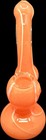 5  Inch Peach White Glass Bubbler Tobacco Bong Hookah Water Pipe Carb   Screens